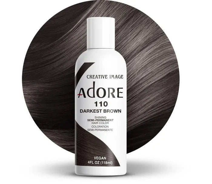 Adore Semi Permanent Hair Color 110 Darkest Brown 118ml