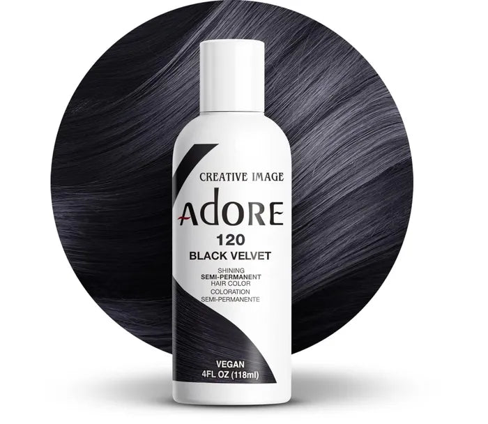 Adore Semi Permanent Hair Color 120 Black Velvet 118ml