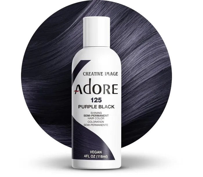 Adore Semi Permanent Hair Color 125 Purple Black 118ml