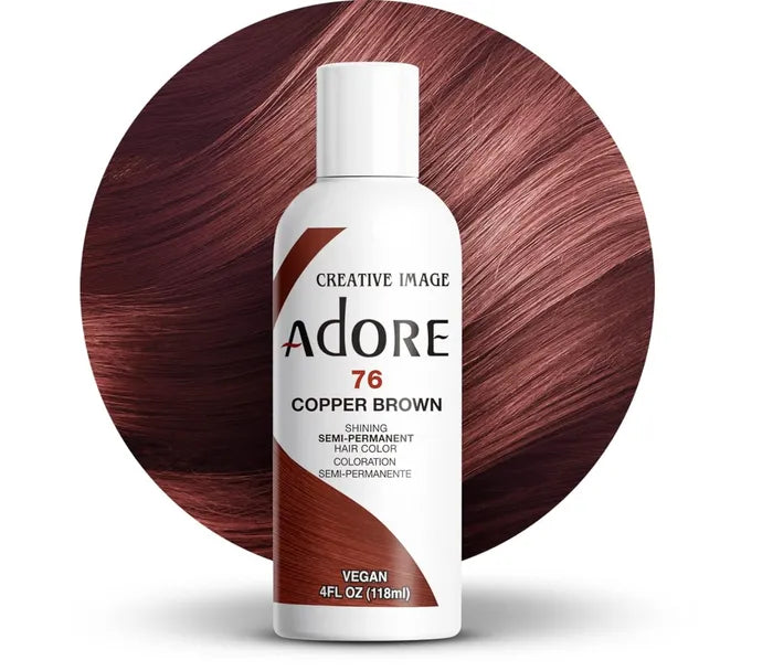 Adore Semi Permanent Hair Color 76 Copper Brown 118ml