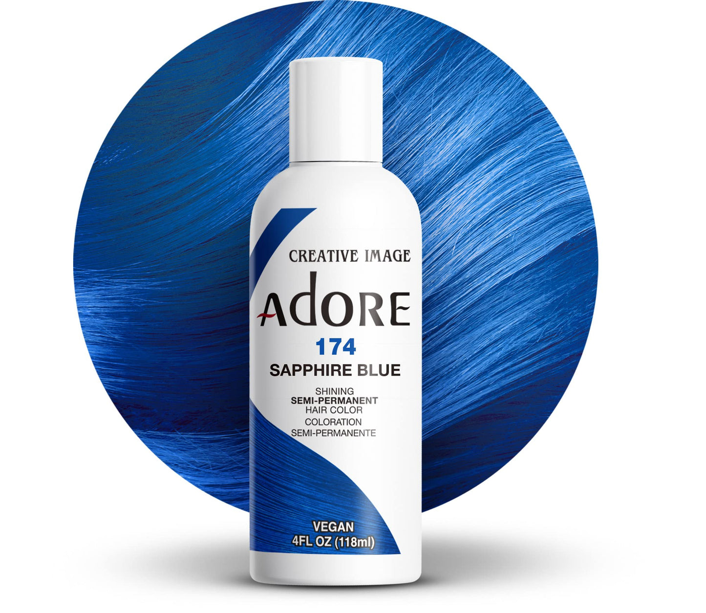 Adore Semi Permanent Hair Color 174 Sapphire Blue 118ml