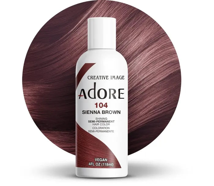 Adore Semi Permanent Hair Color 104 Sienna Brown 118ml