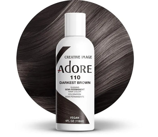Adore Semi Permanent Hair Color 110 Darkest Brown 118ml