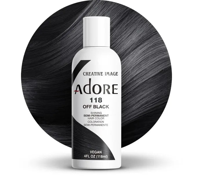 Adore Semi Permanent Hair Color 118 Off Black 118ml