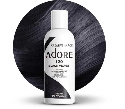 Adore Semi Permanent Hair Color 120 Black Velvet 118ml