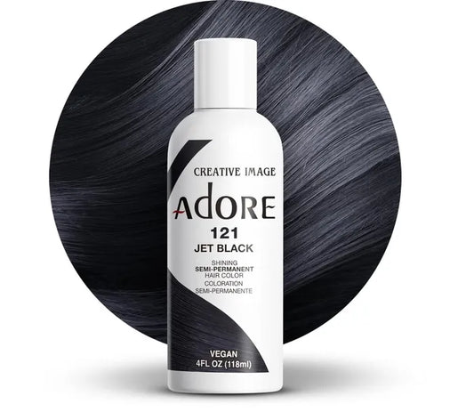 Adore Semi Permanent Hair Color 121 Jet Black 118ml