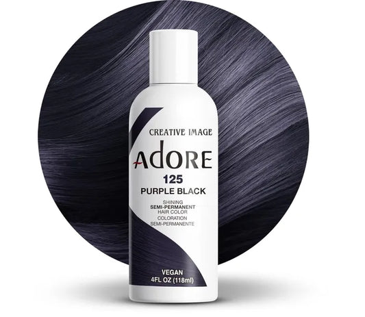 Adore Semi Permanent Hair Color 125 Purple Black 118ml